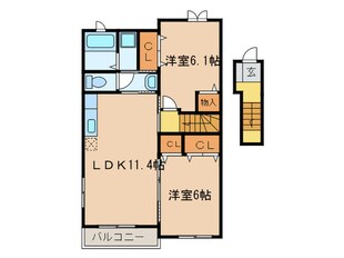 セレノカ－サの物件間取画像